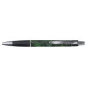 Tropische Monstera Gouden Script Naam Pen (Achterkant)
