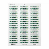 Tropische monstera Green Foliage Leafy Address Etiket (Full Sheet)