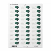 Tropische monstera Green Foliage Leafy Address Etiket (Full Sheet)