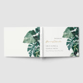 Tropische monstera Green Foliage Leafy Wedding Gastenboek (Volledig)