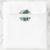 Tropische monstera Green Foliage Weddenschap Bedan Ronde Sticker (Tas)