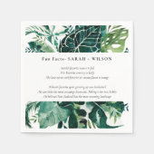 Tropische monstera Green Foliage Weddenschap Fun F Servet (Voorkant)