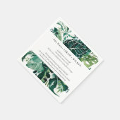 Tropische monstera Green Foliage Weddenschap Fun F Servet (Hoek)