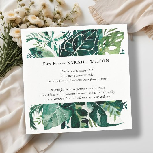 Tropische monstera Green Foliage Weddenschap Fun F Servet