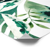 Tropische monstera Green Foliage Weddenschap Welko Poster (Hoek)