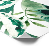 Tropische monstera Green Foliage Weduwschap Welkom Poster (Hoek)