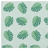 Tropische monstera Green Leaf Pattern Fabric Stof (Close Up)