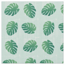 Tropische monstera Green Leaf Pattern Fabric