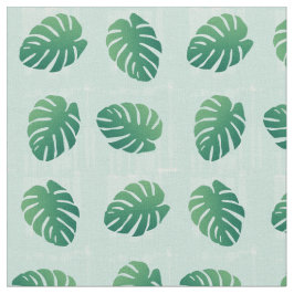Tropische monstera Green Leaf Pattern Fabric Stof