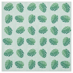 Tropische monstera Green Leaf Pattern Fabric Stof