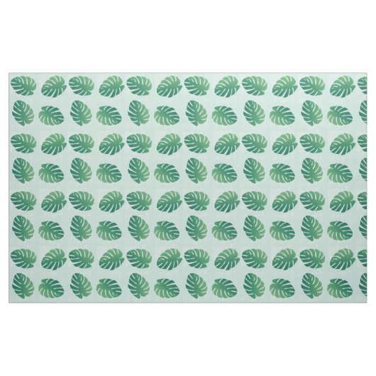 Tropische monstera Green Leaf Pattern Fabric Stof (Yard (91,4 cm))