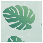 Tropische monstera Green Leaf Pattern Fabric Stof (Close Up)