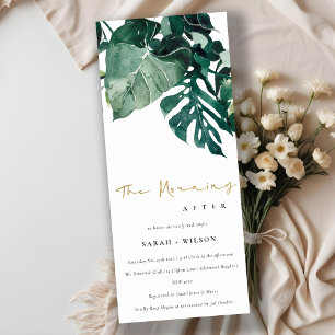 Tropische monstera Green vult de ochtend na Kaart