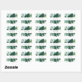 Tropische Monstera groene blad Bruidsdouche Vierkante Sticker (Vel)