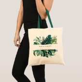 Tropische monstera groene fauna Leafy Maid of Hono Tote Bag (Voorkant (product))