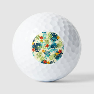 Tropische Monstera Hibiscus Zomerpatroon Golfballen
