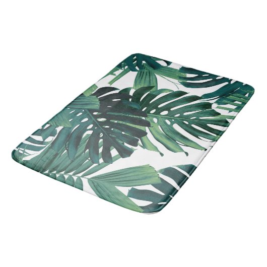 Tropische Monstera Jungle Bladeren 1 Badmat (Gekanteld)