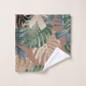 Tropische Monstera Jungle Bladeren 2 Bad Handdoek (Wasdoekje)