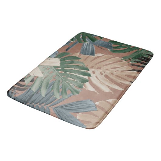 Tropische Monstera Jungle Bladeren 2 Badmat (Gekanteld)