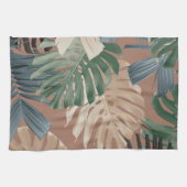 Tropische Monstera Jungle Bladeren 2 Theedoek (Horizontaal)