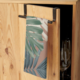 Tropische Monstera Jungle Bladeren 2 Theedoek