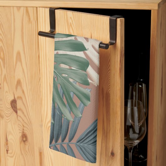 Tropische Monstera Jungle Bladeren 2 Theedoek (Derde Gevouwen)