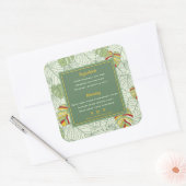 Tropische Monstera laat kaarswaarschuwing label (Envelop)