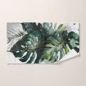 Tropische monstera laat patroonkeuken over bad handdoek (Handdoek)