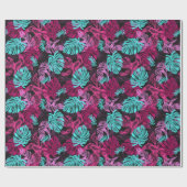 Tropische Monstera Laubblätter Cadeaupapier (Vlak)