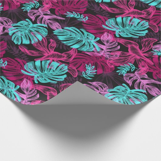 Tropische Monstera Laubblätter Cadeaupapier (Hoek)