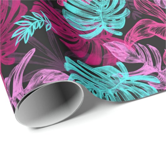 Tropische Monstera Laubblätter Cadeaupapier (Rol Hoek)