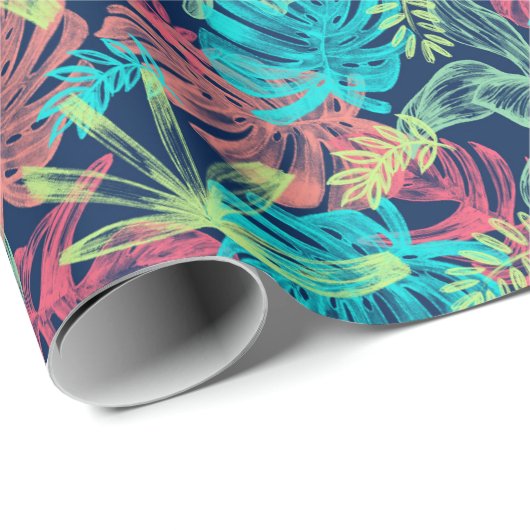 Tropische Monstera Laubblätter Cadeaupapier (Rol Hoek)