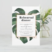 Tropische Monstera Leaf bruiloft repetitie Kaart (Staand voorkant)