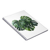 Tropische Monstera Leaf Foliage Notitieboek (Rechterzijde)