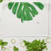 Tropische monstera Leaf Kitchen Towelen Theedoek (Gevouwen)