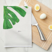 Tropische monstera Leaf Kitchen Towelen Theedoek (Quarter Fold)