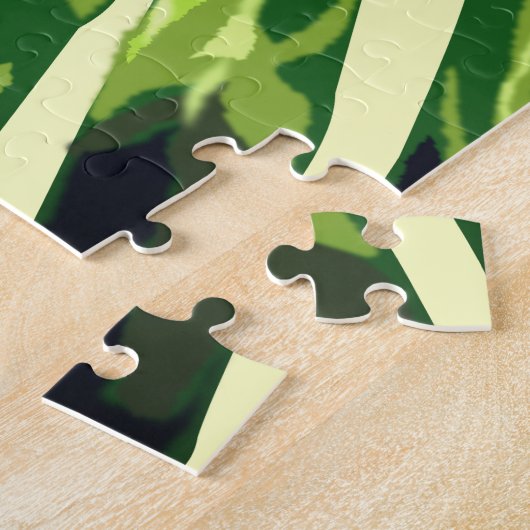 Tropische Monstera Leaf Puzzel Legpuzzel (Zijkant)