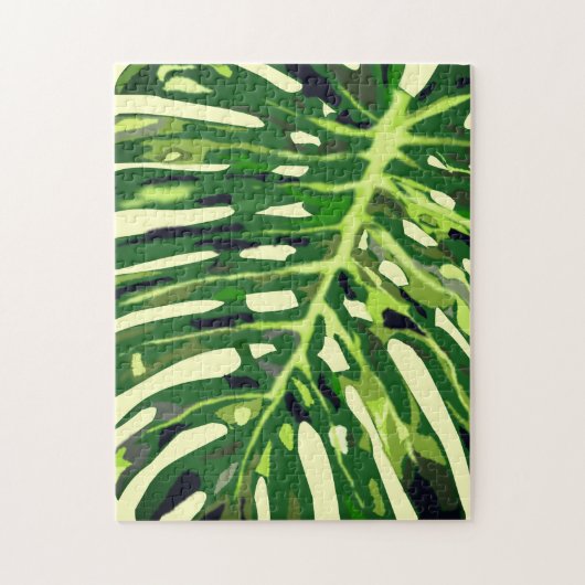 Tropische Monstera Leaf Puzzel Legpuzzel (Verticaal)