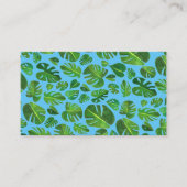 Tropische monstera Leaf QR Code Social Media Chic Visitekaartje (Voorkant)