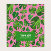 Tropische Monstera Leaf QR Code Sociale Iconen Bed Visitekaartje (Buitenkant ongevouwen)