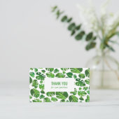 Tropische Monstera Leaf QR Code Sociale Iconen Bed Visitekaartje (Staand voorkant)