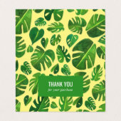 Tropische Monstera Leaf QR Code Sociale Iconen Bed Visitekaartje (Buitenkant ongevouwen)