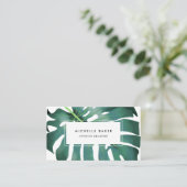 Tropische monstera Leaf Visitekaartje (Staand voorkant)