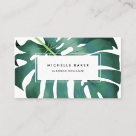 Tropische monstera Leaf Visitekaartje