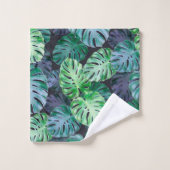 Tropische monstera Leaves Bad Handdoek (Wasdoekje)