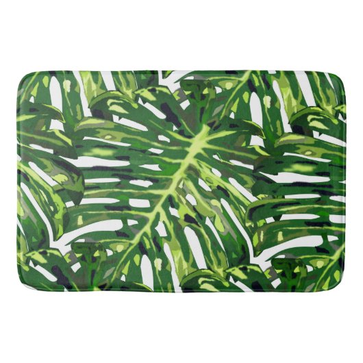 Tropische monstera Leaves Badmat (Voorkant)