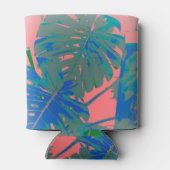 Tropische monstera Leaves Blikjeskoeler (Achterkant)