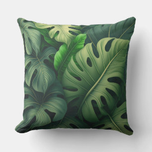 Tropische monstera Leaves Buitenkussen