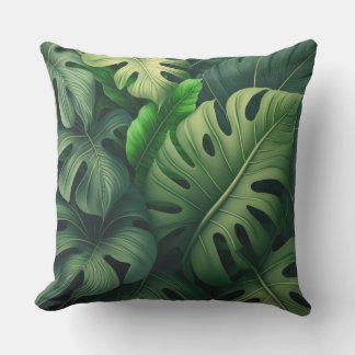 Tropische monstera Leaves Buitenkussen