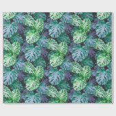 Tropische monstera Leaves Cadeaupapier (Vlak)